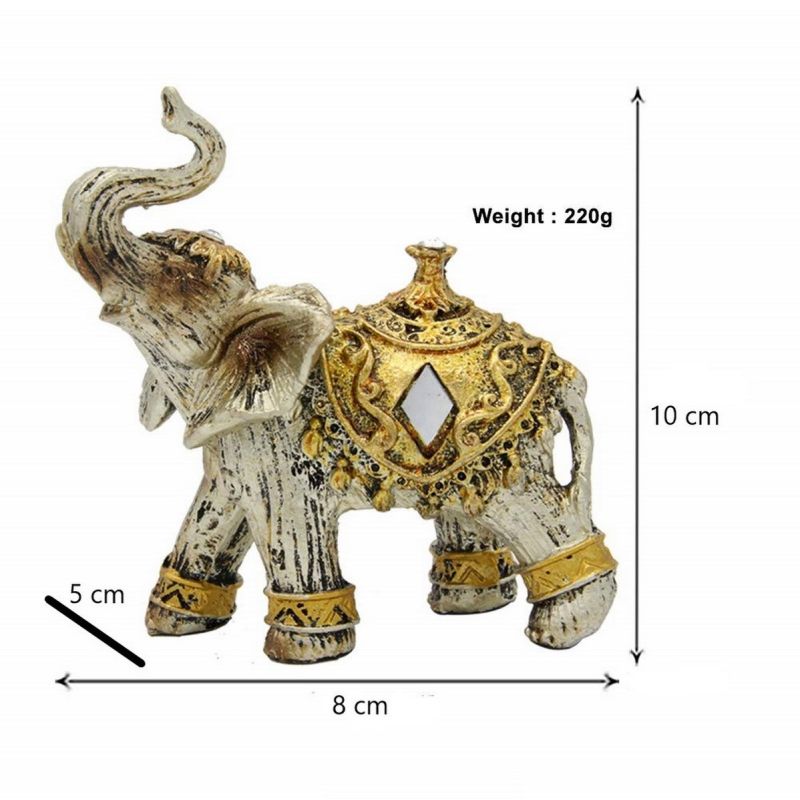 Comprar Elefante Plateado Vintage Duo Dorado en Electroshopy - Ángulo 2
